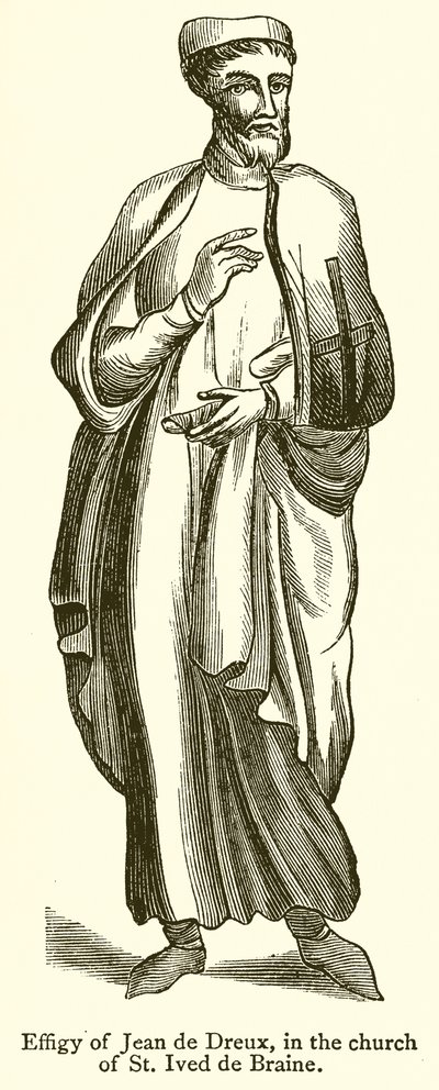Bild av Jean de Dreux, i kyrkan St. Ives de Braine av English School
