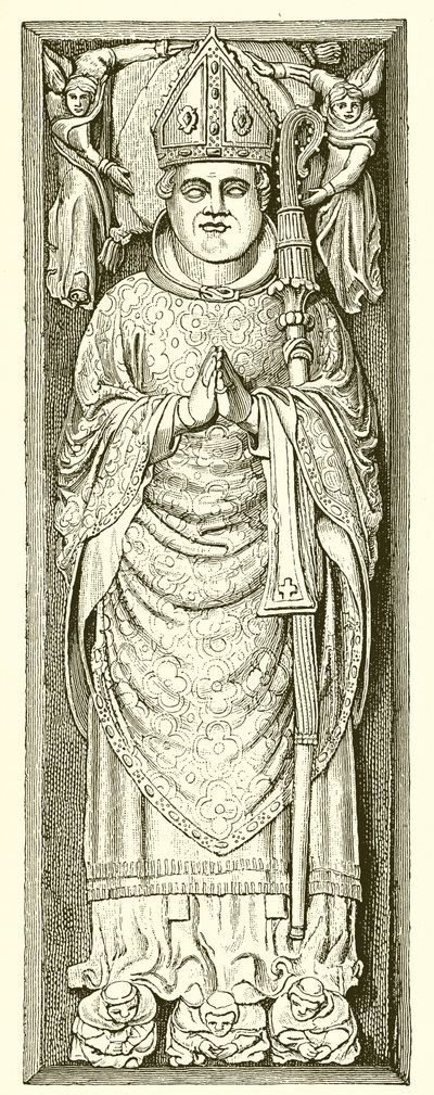 Bild av William av Wykeham på hans grav i Winchester Cathedral av English School