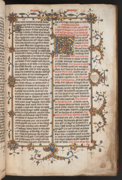 Egerton 617, Wycliffite Bible, före 1397 (pergament) av English School