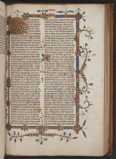 Egerton 617, Wycliffite Bible, före 1397 (pergament) av English School