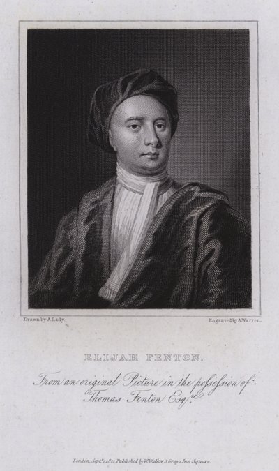 Elijah Fenton, engelsk poet, biograf och översättare av English School