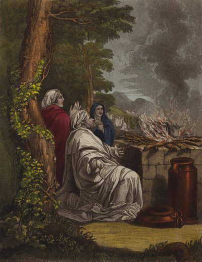 Elias brännoffer (färg litho) av English School