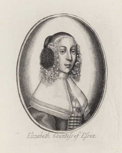 Elizabeth, grevinna av Essex (gravyr) av English School