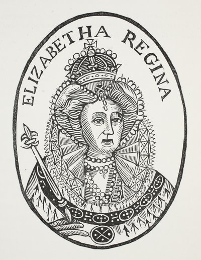 Elizabeth Regina, illustration från Chap-books of the artonde århundradet av John Ashton, pub. 1882 av English School