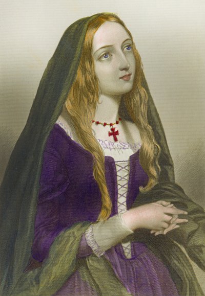 Elizabeth Woodville, Queen Consort of Edward IV, King of England, tryckt av Henry G. Bohm, 1856 av English School