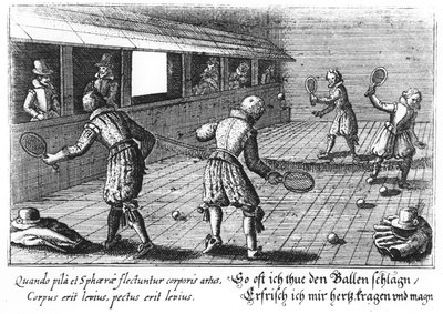 Elizabethan Tennis (gravyr) av English School