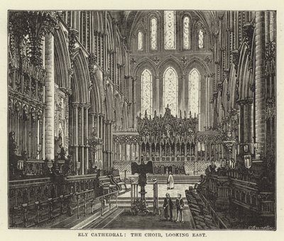 Ely Cathedral, kören, tittar österut av English School