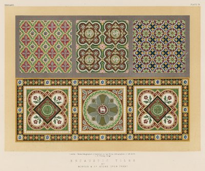 Encaustic Tiles av Minton och Co Stoke Upon Trent av English School