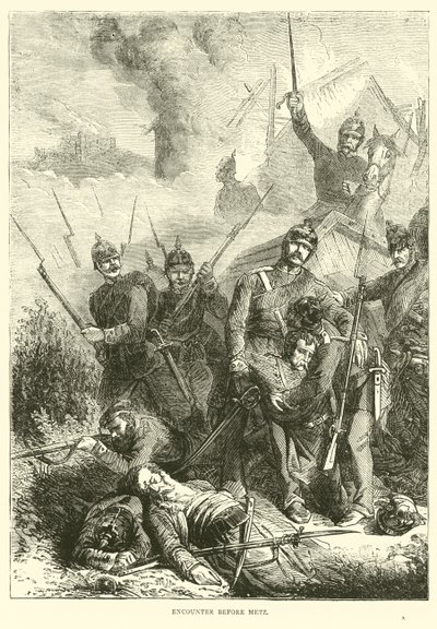 Möte före Metz, augusti 1870 av English School