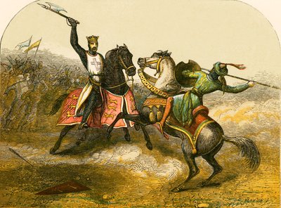 Möte mellan Richard I och Saladin av English School