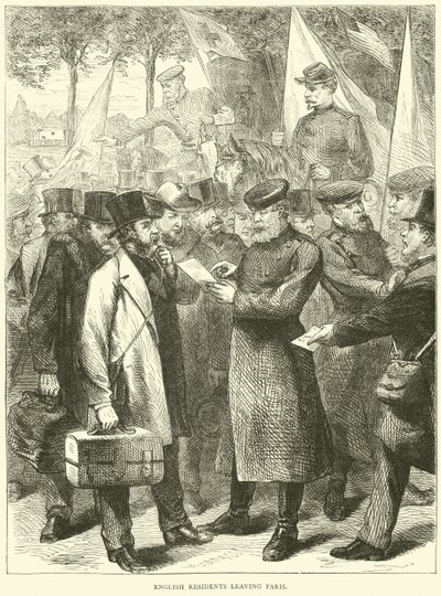 Engelska invånare lämnar Paris, oktober 1870 av English School