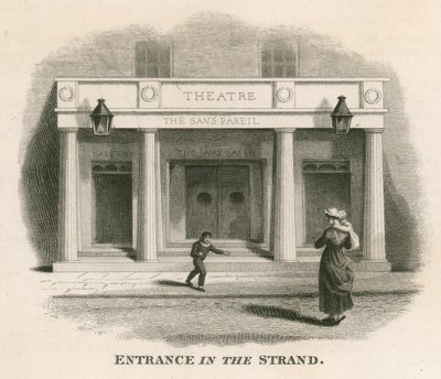 Entré i The Strand of the Sans Pareil Theatre (Adelphi Theatre), London av English School