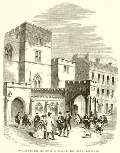 Ingång till Old House of Lords på George II:s tid av English School