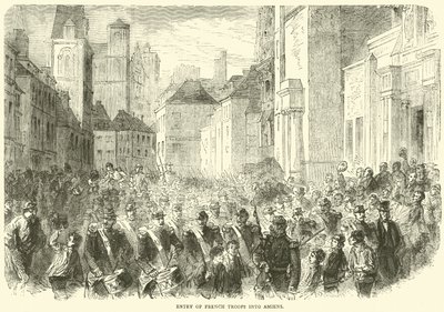 Den franska truppens inträde i Amiens, maj 1871 av English School
