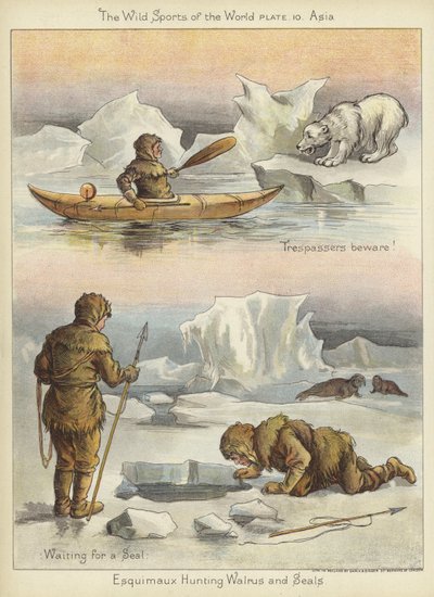 Esquimaux jagar valross och sälar av English School