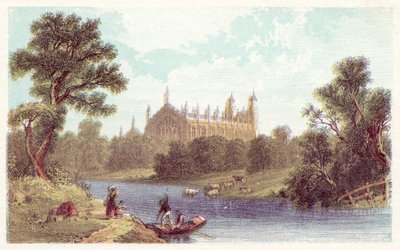 Eton College (färglitografi) av English School