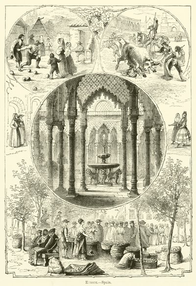 Europa, Spanien (gravyr) av English School