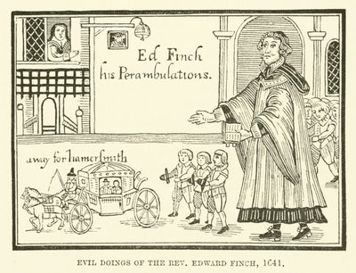 Pastor Edward Finchs onda gärningar, 1641 av English School