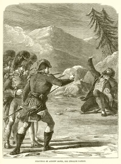 Avrättning av Andrew Hoffer, The Tyrolese Patriot av English School