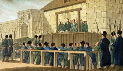 Avrättning av John Thurtell (1794-1824) i Hertford Jail 1824 av English School