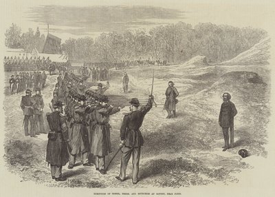 Avrättning av Rossel, Ferre och Bourgeois i Satory, nära Paris av English School