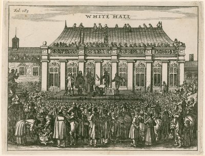 Avrättning av kung Charles I i Whitehall av English School