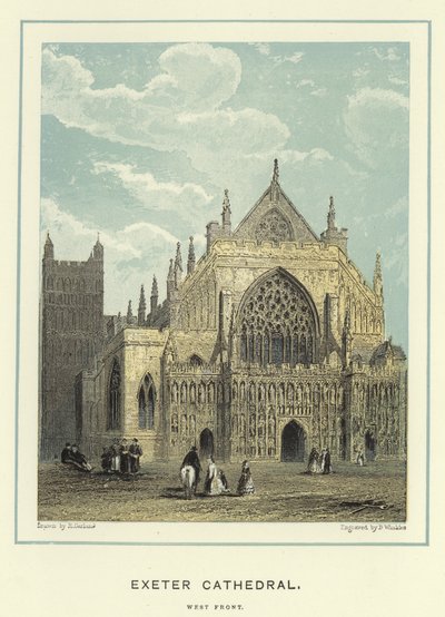 Exeter Cathedral, västra fronten av English School