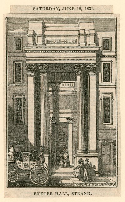 Exeter Hall, Strand, London av English School