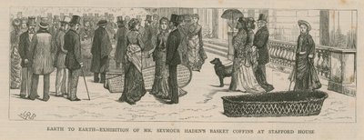 Utställning av Mr Seymour Hadens korgkista på Stafford House av English School