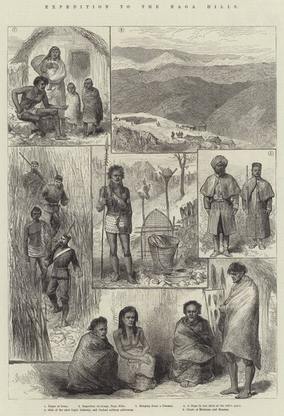 Expedition till Naga Hills (gravyr) av English School