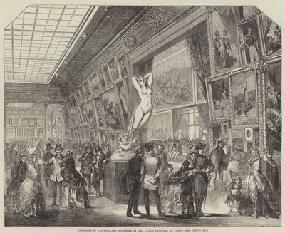 Utställning av målning och skulptur, i Palais National i Paris (gravyr) av English School
