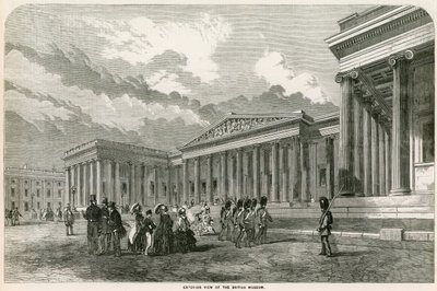 Exteriör av British Museum av English School
