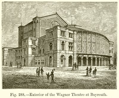 Exteriör av Wagnerteatern i Bayreuth av English School