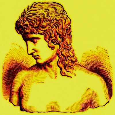 Extreme of Ethnic Divergence - Highest Type - I: Eros of Praxiteles, illustration från With the Worlds People av John Clark Ridpath, publicerad 1912 (digitalt förbättrad bild) av English School