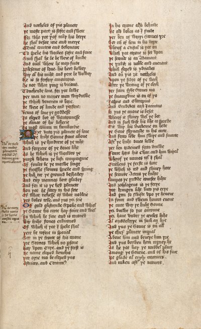 F151r från Ms New Coll 266, De confessio amantis av John Gower (penna och bläck på veläng) av English School