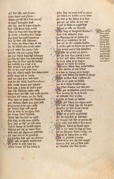 F98r från Ms New Coll 266, De confessio amantis av John Gower (penna och bläck på veläng) av English School