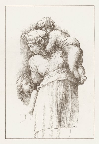 Faksimil av en studie av Raphael (gravyr) av English School