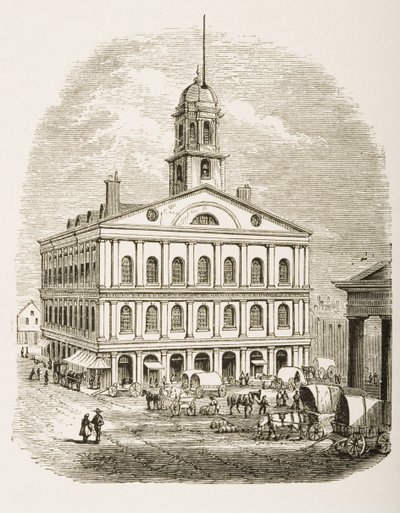 Faneuil Hall, Boston, ca 1870, från 