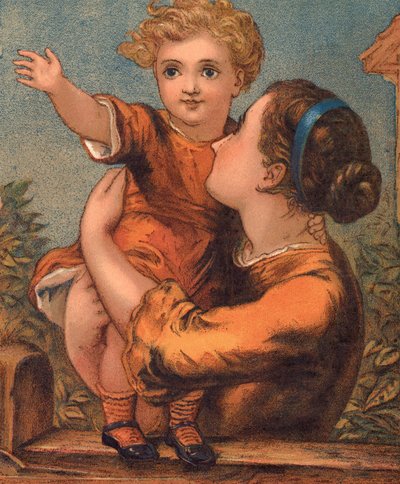 "Far kommer!" (färg litho) av English School