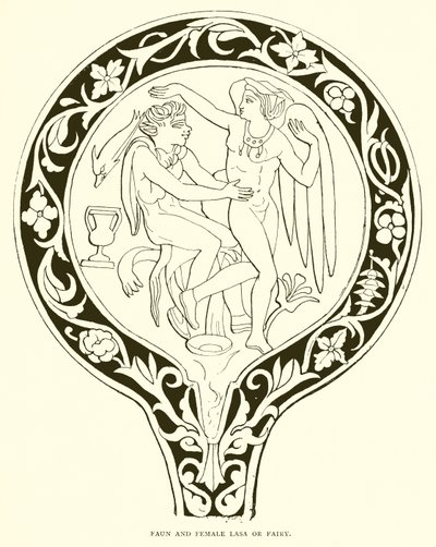 Faun och kvinnlig Lasa eller Fairy av English School