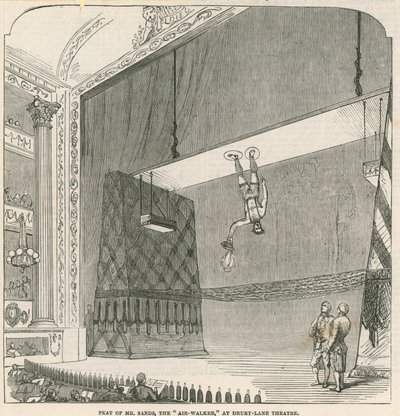 Bravad av Mr Sands, Air-Walker, på Drury Lane Theatre, London av English School