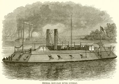 Federal Iron-Clad River Gunboat av English School
