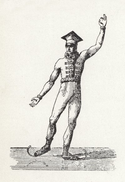 Figur av en man som åker skridskor av English School