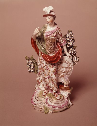 Figur av gudinnan Athena, Derby Porcelain Works, c.1800 (porslin) av English School