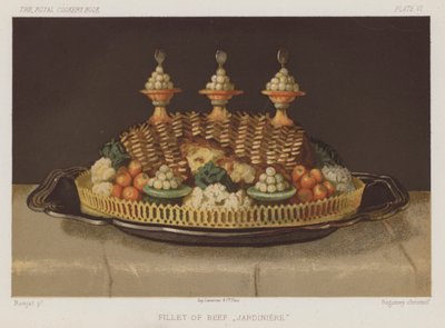 Oxfilé "Jardiniere" (chromolitho) av English School