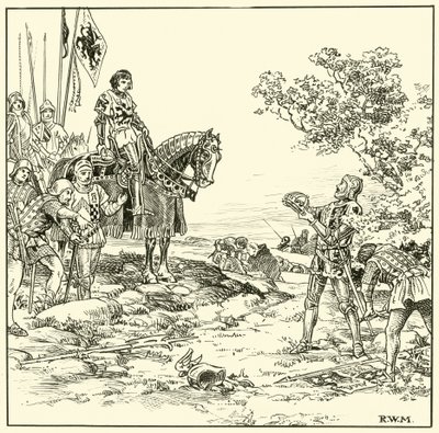 Hitta kronan i Bosworth (bläck på papper) av English School