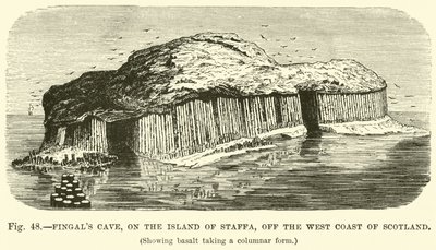 Fingals Cave, på ön Staffa, utanför Skottlands västkust av English School