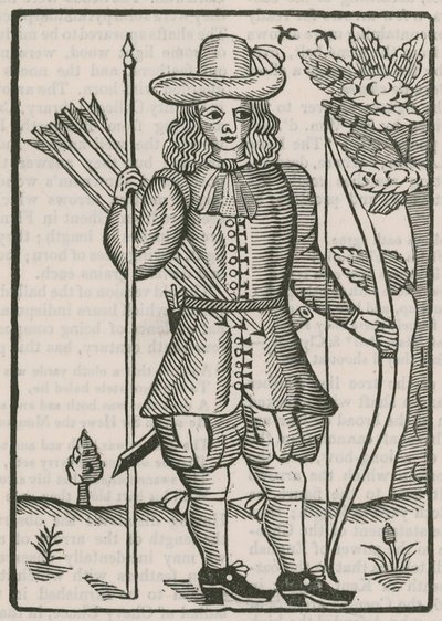 Finsbury archers biljett för skjutningen 1676 av English School