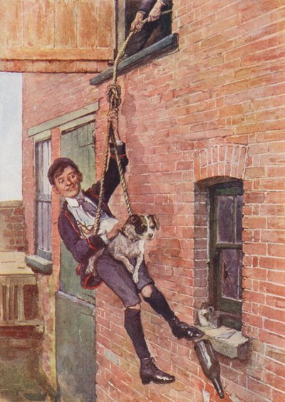 Brandborr (färg litho) av English School