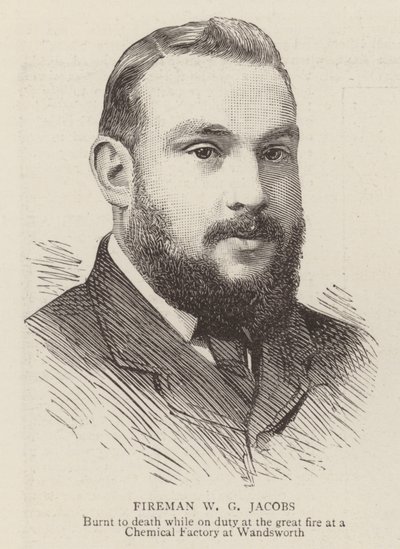 Brandman W G Jacobs (gravyr) av English School
